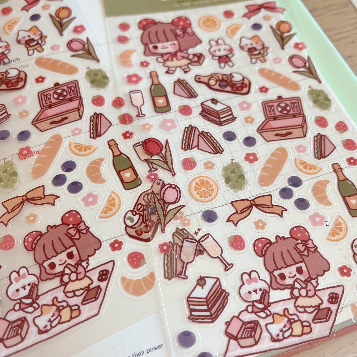 Cherry Rabbit - Lovely Picnic Sticker Sheet