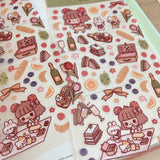 Cherry Rabbit - Lovely Picnic Sticker Sheet