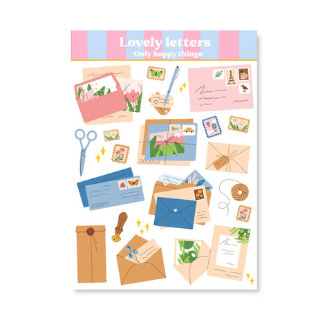 Only Happy Things Stationery - Lovely Letters A6 Sticker Sheet

A6 (105 x 148mm)&nbsp;
Printed on matt coated paper