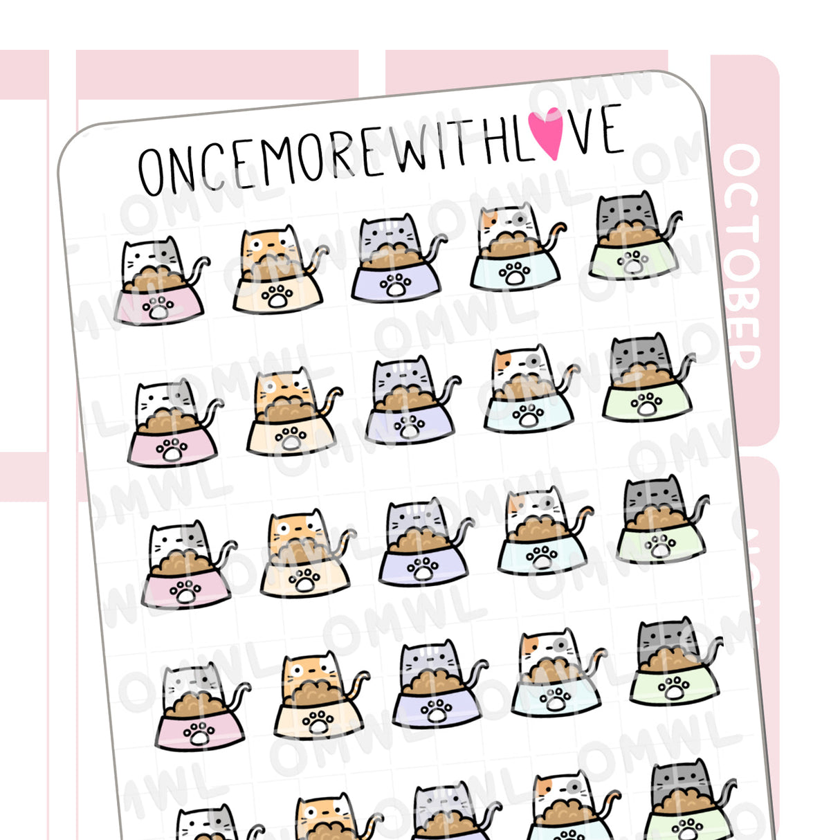 Once More With Love - M1043 Cat Food Sticker