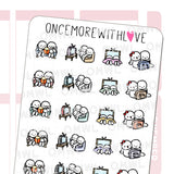 M656 Couple/Friends TV and Movie Time Sticker