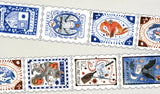 Who wouldn't want to get some mail delivered by owl or werewolf or a sweet witch on a broom? These designs were made with the idea of postage from a magical world where the mail was delivered in a much more interesting way.

Measuring 25mm in width, this tape is the perfect accessory for adding a touch of magic to your projects.
