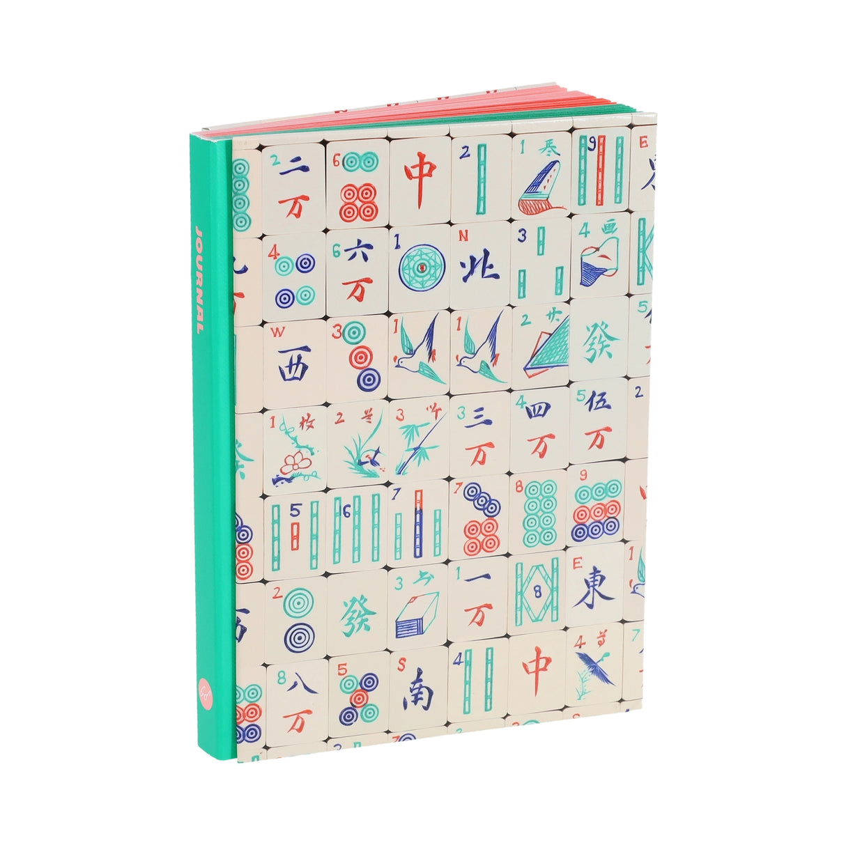 Beautifully designed with tactile Mahjong tile artwork on the front and back covers, this journal is perfect for lifelong players or those new to the game.

This lined journal features multi-colored pages that reflect the different colors of Mahjong tiles. Special features make the cover irresistible to the eye and to the touch, creating an outstanding hostess gift or special occasion present for Mahjong enthusiasts.

PORTABLE SIZE: This petite hardcover journal measures 5 x 7 in and features 176 multi-colo