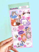 As Maobabie, we present our Sticker Sheet - Fictional Guys, crafted with love by our indie artist, Jennie. Printed on matte vinyl paper, this sheet measures 210mmx170mm, making it an ideal size for decorating your phone, laptop, or any other surface. Get ready to experience our cute and soft illustrations, bringing a touch of charm to your everyday items. With Maobabie, it's all about adding a dash of whimsy to your world.

Includes one (1) sticker sheet