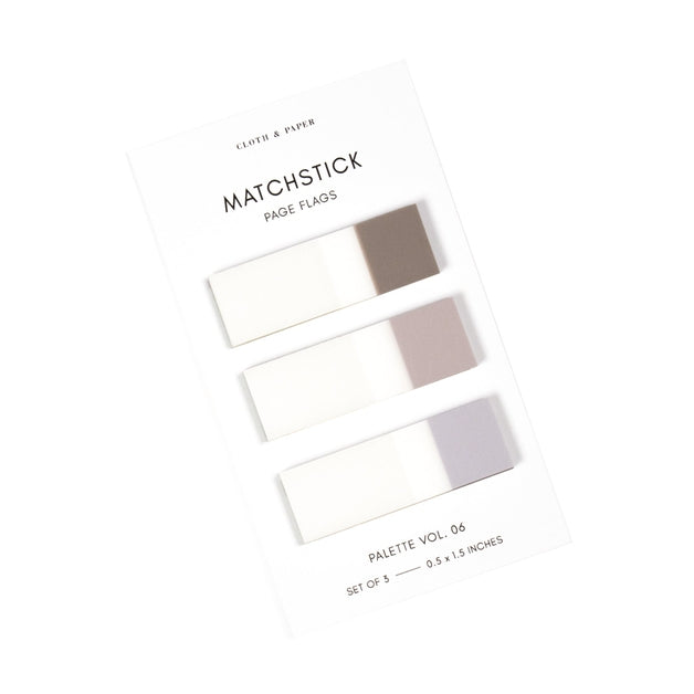Cloth & Paper - Matchstick Page Flag Set - Quartz/Beignet/Champagne Vol 6