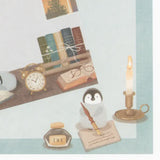 Relaxing Animals Day A note depicting each day of the animals living leisurely.
I drew a penguin enjoying reading in the study with candles and lights
It is a fun design that can be used according to your mood with two pattern assortments.

100 × 100 mm in height and 100 mm
2 patterns
80 Sheets