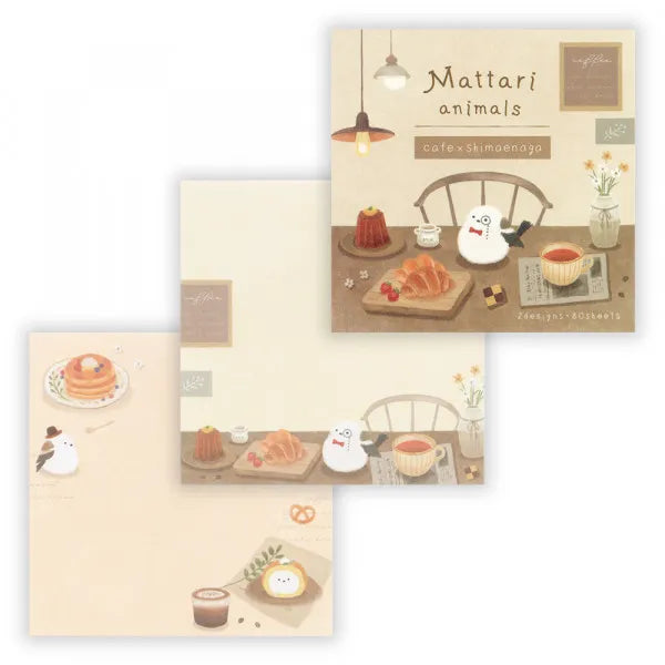 Relaxing Animals Day A note depicting each day of the animals living leisurely.
This is a design for shimaenaga to relax in a café.
It is a fun design that can be used according to your mood with two pattern assortments.

100 × 100 mm in height and 100 mm
2 patterns
80 Sheets