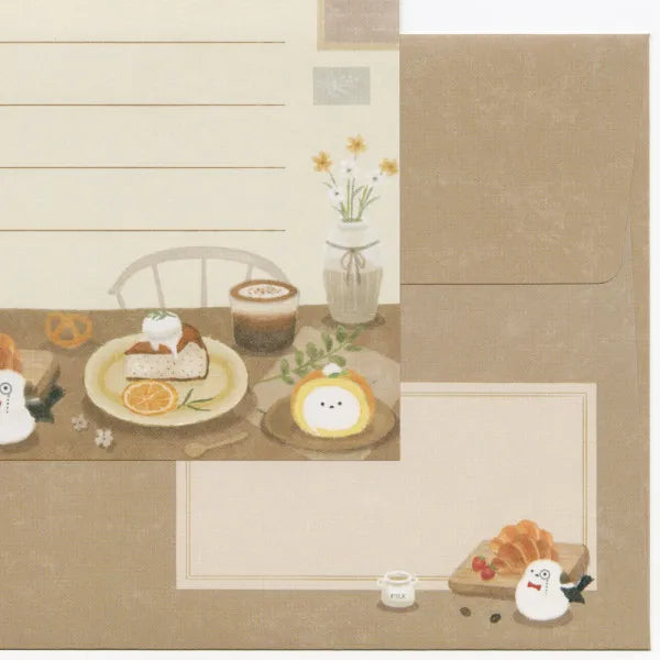 Relaxing Animals Day - A mini-letter depicting the days of each animal living in
a relaxed manner.
This is a design for shimaenaga to relax in a café.
It is a size that can hold a photo (DSC format, L format) and can be mailed at a standard price.

Length 98× Width 148mm
8 pieces of stationery, 4 envelopes
4 horizontal lines