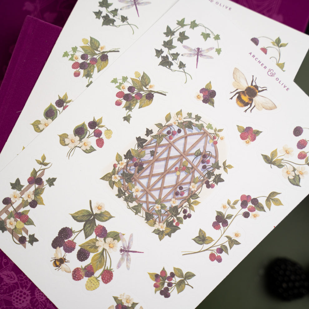 Archer and Olive Berries &amp; Vines Sticker Set