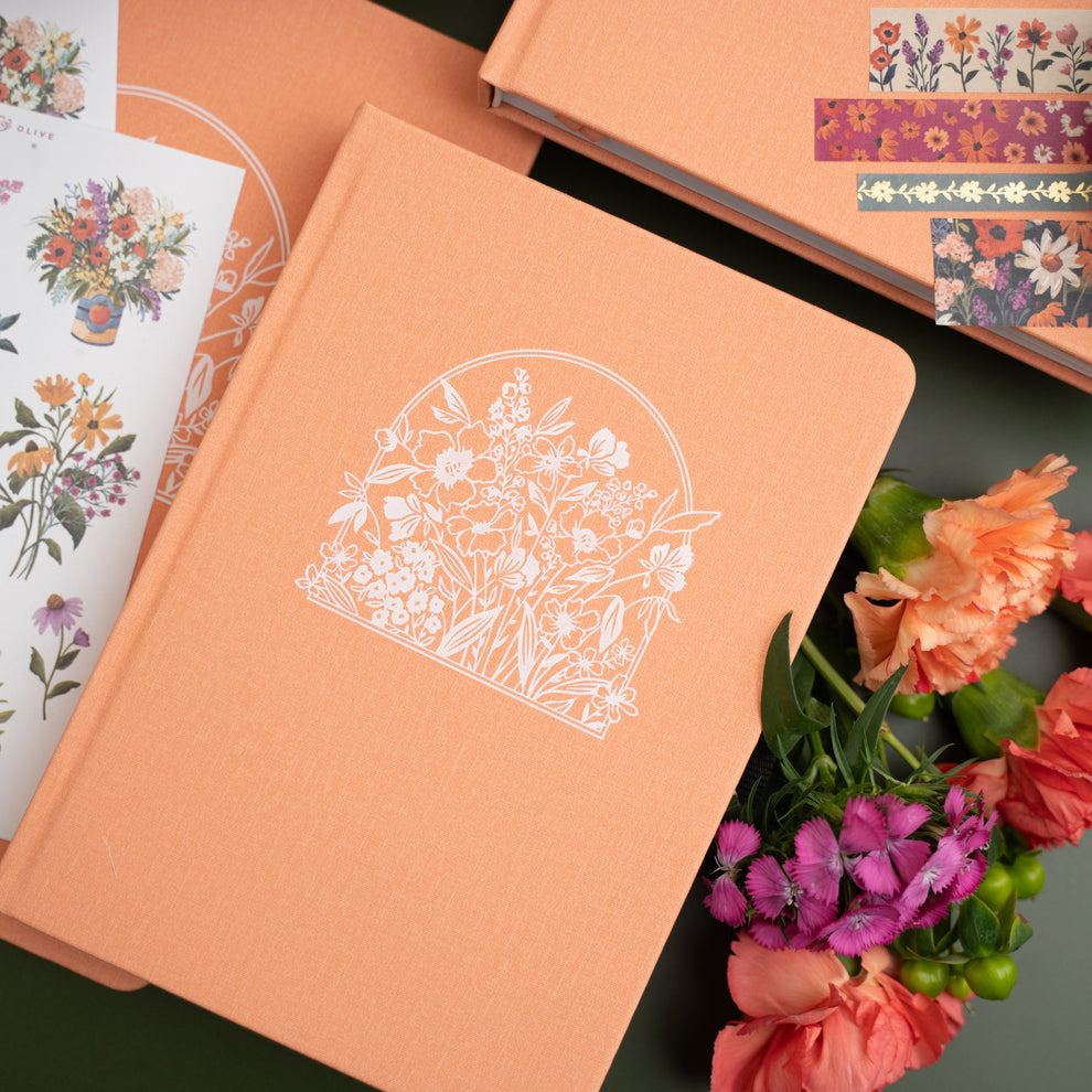 Archer and Olive Notebook: Wildflowers Framed