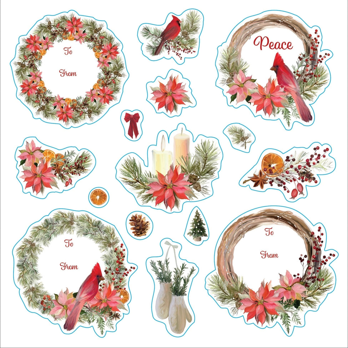 Libro de pegatinas navideñas