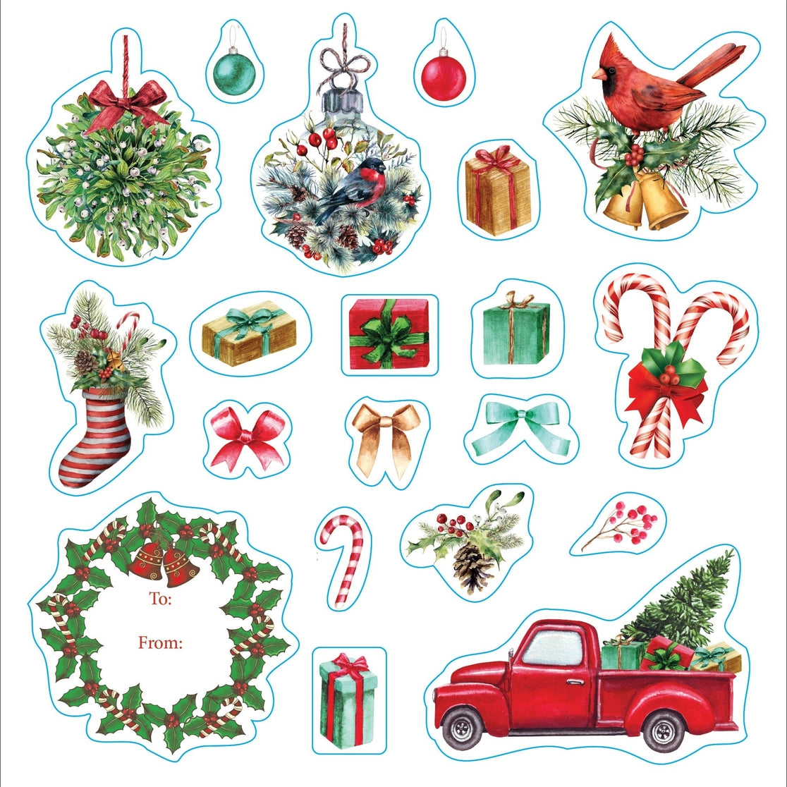 Libro de pegatinas navideñas