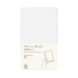 Clear MD B6 Slim notebook cover designed to protect the MD Notebook while maintaining its minimalist look.