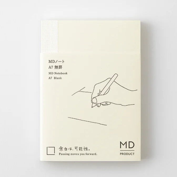 Crafted in Japan, this minimalist notebook is designed to enhance your writing experience. Inside, you'll find the high-quality Midori Diary (MD) paper, first developed in 1960 and refined ever since. Midori has rigorously tested this paper with various writing instruments to ensure quality, checking for ink feathering or bleeding, drying time, the smoothness of pen tips on the surface, and the tactile feel. The result is a paper that resists bleeding and feathering and is fountain-pen friendly, ensuring a 