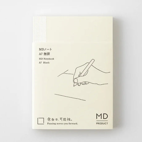 Crafted in Japan, this minimalist notebook is designed to enhance your writing experience. Inside, you'll find the high-quality Midori Diary (MD) paper, first developed in 1960 and refined ever since. Midori has rigorously tested this paper with various writing instruments to ensure quality, checking for ink feathering or bleeding, drying time, the smoothness of pen tips on the surface, and the tactile feel. The result is a paper that resists bleeding and feathering and is fountain-pen friendly, ensuring a 