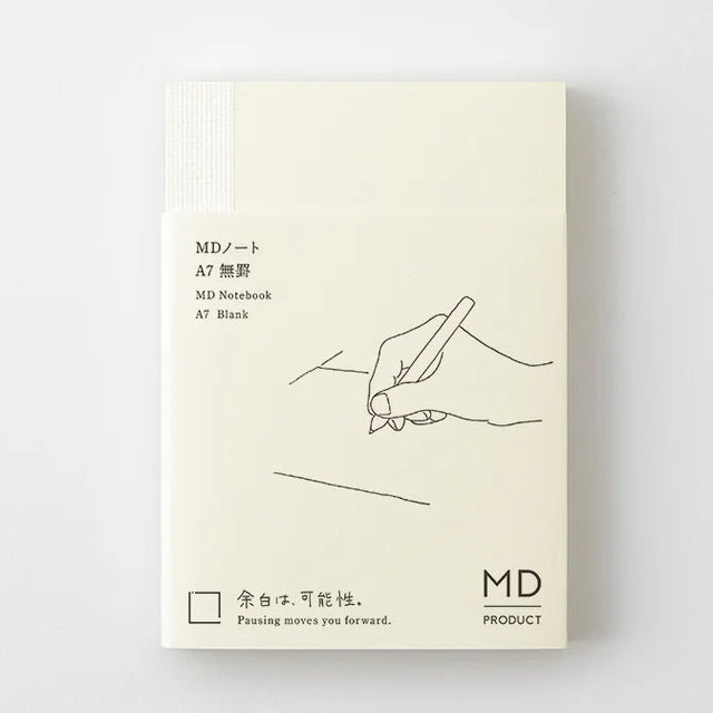 Crafted in Japan, this minimalist notebook is designed to enhance your writing experience. Inside, you'll find the high-quality Midori Diary (MD) paper, first developed in 1960 and refined ever since. Midori has rigorously tested this paper with various writing instruments to ensure quality, checking for ink feathering or bleeding, drying time, the smoothness of pen tips on the surface, and the tactile feel. The result is a paper that resists bleeding and feathering and is fountain-pen friendly, ensuring a 