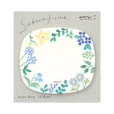 The "wildflower pattern" is a fun pattern surrounded by refreshing wildflowers. The design features watercolor flowers and leaves to add an organic touch to your everyday notes.&nbsp;

The sticky notes are made of paper that retains a texture rather than tracing paper, and is faintly transparent.


Includes 24 notes in each package
