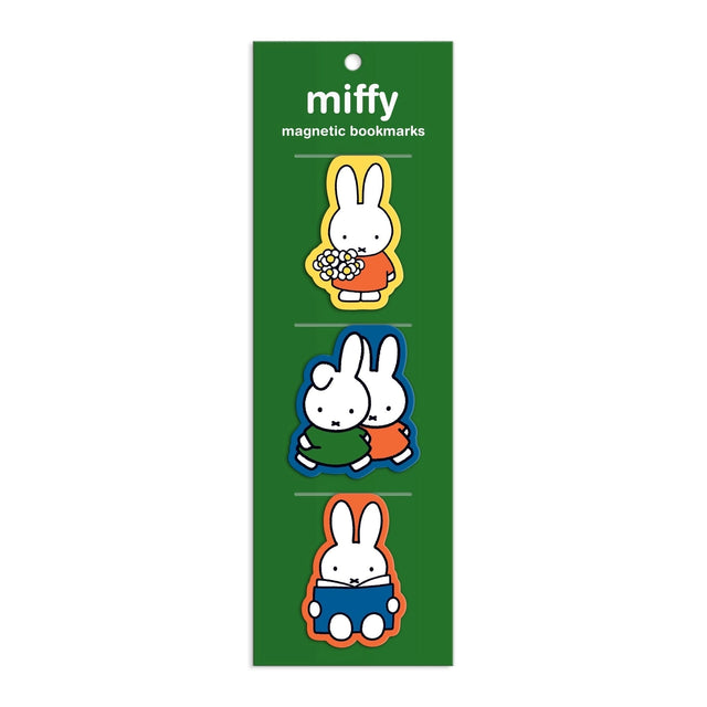 The Miffy Magnetic Bookmarks by Galison are a charming way to keep your place in your favorite book. Featuring sweet illustrations of Miffy in her classic poses, each bookmark folds at the top to clip securely onto the page—so you can easily find your spot without bending or losing your place.