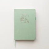 Bunny Spirit Journal in Sage Green with Gold Foil Logo🌱

Product Details:

Size: A5 (5.70 x 8.26 inches)
160 Dotted Grid Pages (5 x 5 mm)
2 Bookmarks
Elastic Band and Pen Holder
Expandable storage compartment