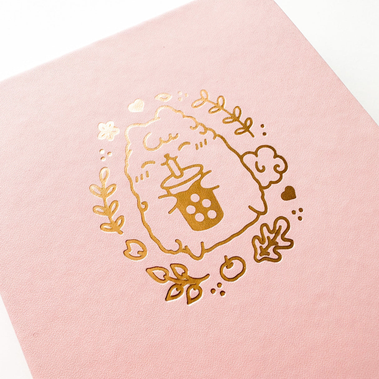Soft pastel vegan leather bullet journal with delicate gold foil details, made to make your everyday planning feel a little more special ✨

Product Details:

Size: A5 (5.70 x 8.26 inches)
160 Dotted Grid Pages (5 x 5 mm)
2 Bookmarks
Elastic Band and Pen Holder
Expandable storage compartment