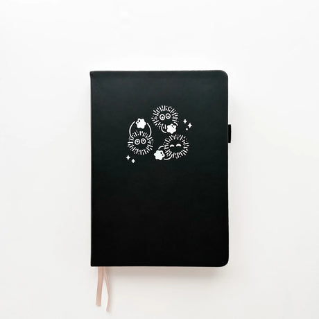 Soot Spirits Journal with Holographic Edges and Logo! ✨

Product Details:

Size: A5 (5.70 x 8.26 inches)
160 Dotted Grid Pages (5 x 5 mm)
2 Bookmarks
Elastic Band and Pen Holder
Expandable storage compartment