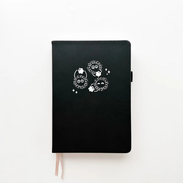 Soot Spirits Journal with Holographic Edges and Logo! ✨

Product Details:

Size: A5 (5.70 x 8.26 inches)
160 Dotted Grid Pages (5 x 5 mm)
2 Bookmarks
Elastic Band and Pen Holder
Expandable storage compartment