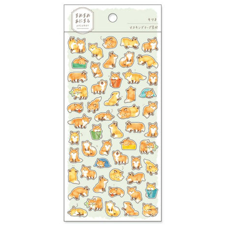 A new pattern has appeared on the Mamema Mea Nimaru sticker!
Like the first installment, it features adorable illustrations that will make you smile.
It is a small piece that is easy to attach to a small empty space in a notebook.

• This package includes 1&nbsp;sheet of sticker
• Material: Masking Tape
• Package measures approx. H202 x W93 x D1mm
• Made in Japan