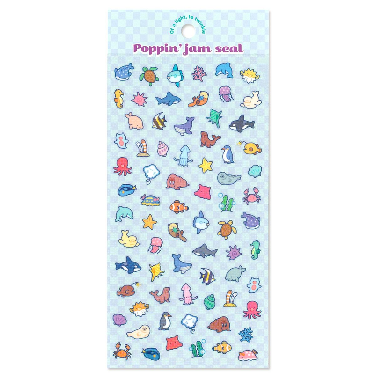 Mind Wave Poppin' Jam Series Sticker Sheet - Marine Life