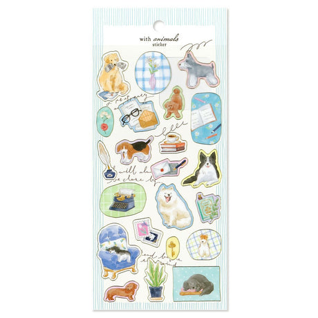 An illustration sticker with the theme of the peaceful daily life of animals is now available!
It features a gold rim around the seal.
Please also pay attention to the sheer piece design.