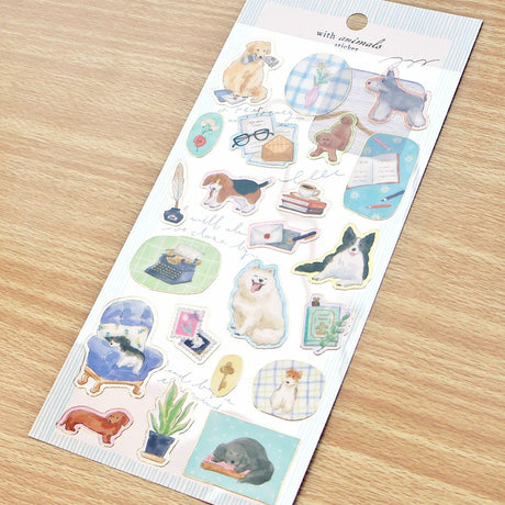 An illustration sticker with the theme of the peaceful daily life of animals is now available!
It features a gold rim around the seal.
Please also pay attention to the sheer piece design.