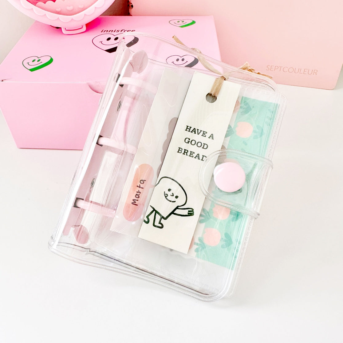 Mini carpeta transparente