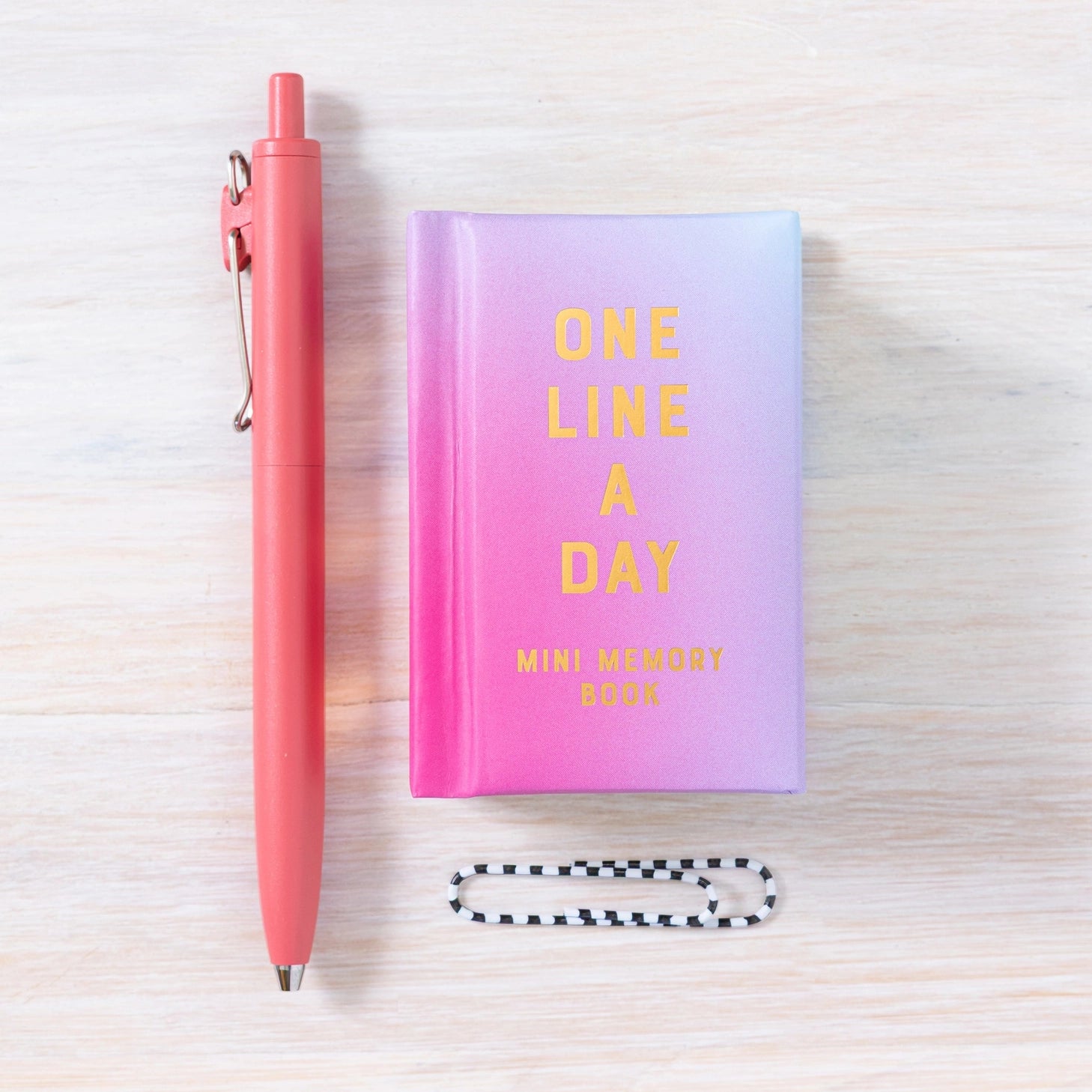 Product description
Capture life’s moments big and small in this charmingly compact one-year memory book from the bestselling One Line a Day series.

This keepsake mini memory book invites you to record a single line once a day over the course of a year. Adorable and perfectly sized to fit in a backpack or pocket, or tuck into a display of favorite collectibles, this journal takes just a moment to fill in but collects a year’s worth of memories. More than a daily diary, this is a uniquely rewarding, screen-