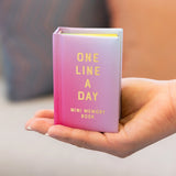 Product description
Capture life’s moments big and small in this charmingly compact one-year memory book from the bestselling One Line a Day series.

This keepsake mini memory book invites you to record a single line once a day over the course of a year. Adorable and perfectly sized to fit in a backpack or pocket, or tuck into a display of favorite collectibles, this journal takes just a moment to fill in but collects a year’s worth of memories. More than a daily diary, this is a uniquely rewarding, screen-