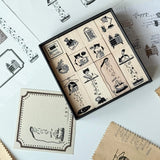 Meet the cat who makes Mondays magical. Our Mischievous Cat Stamp Set illustrates her morning routine—from coffee cup mischief to dramatic stretches and playful distractions. She’s cute, a little chaotic, and endlessly relatable. Use these stamps to decorate your spreads and give your week a lighthearted, whimsical start.

Easy to clean with ordinary alcohol wipe, alcohol gel, or special seal cleaner.

Brand: WT (The Washi Tape Shop)
Box size: 10cm × 10cm × 3.5cm
Stamp size:
22mm x 20mm x 4 pieces
22mm x 24