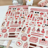 Cherry Rabbit - Miss Rabbit Makeup Sticker Sheet
