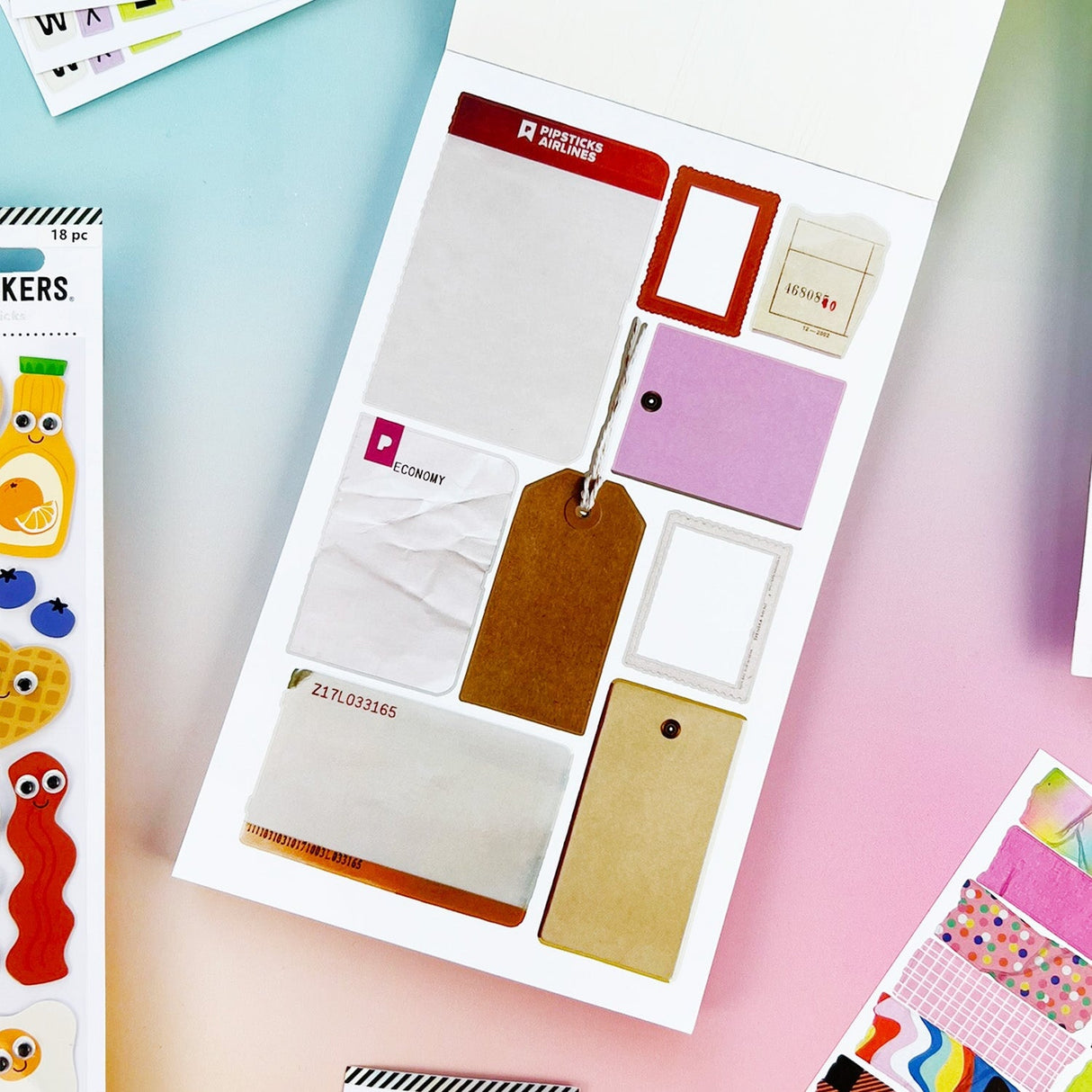 This pretty, Mix &amp; Match Junk Journal Sticker Book is just the thing to keep your to-do list in order, jot down brilliant ideas or doodle during your next conference call!

Measures 6.25" x 8.5" with 75 tear off pages.