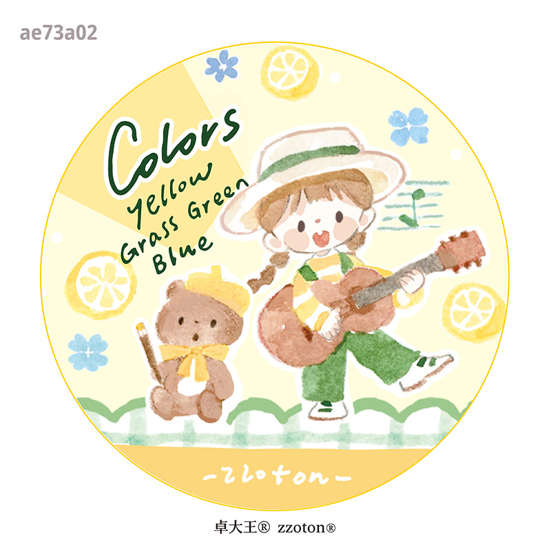 Molinta - Colors: Yellow, Grass Green, and Blue Washi Tape