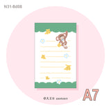 Molinta - Crayon Animal A7 Memo Sheets

Enjoy these cute memo sheets featuring different animals drawn with crayon-like art style!

Specifications: 80mmx120mm
Material: 120g cotton paper

Number of pages: 10