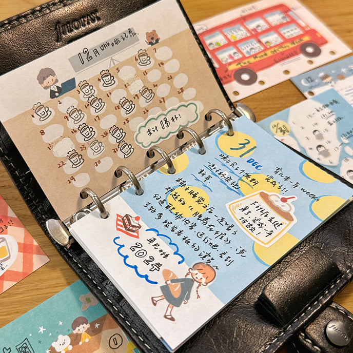 Molinta - Daily Record A7 Memo Pad

Enjoy 20 sheets of this memo pad used to record or track your everyday habits to add to your writing experience!

Specifications: 80mmx120mm
Material: 120g white kraft paper
Number of pages: 20