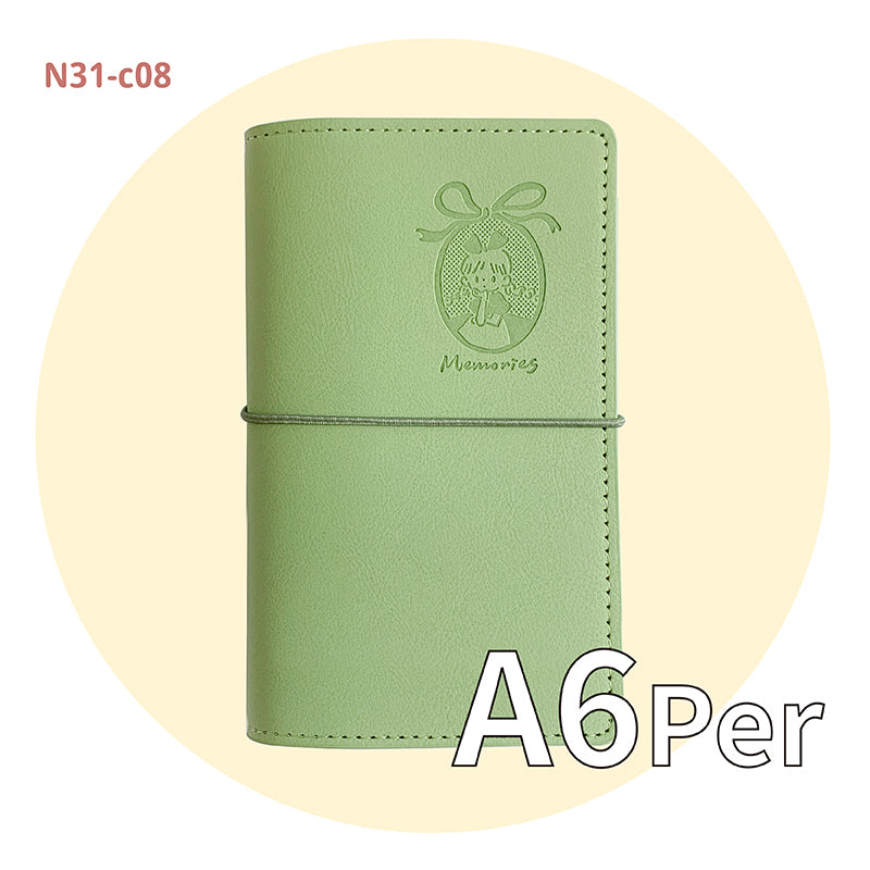 Molinta - Green A6 Six Ring Binder Cover

A compact A6 six ring binder from&nbsp;Molinta, designed for everyday notes, lists, and creative planning. Lightweight and easy to carry, it’s an ideal companion for quick thoughts, reminders, and daily jotting.

Specifications: 110mm x 190mm
Sanded PU Leather, soft feel, durable and resistant
Inserts not included