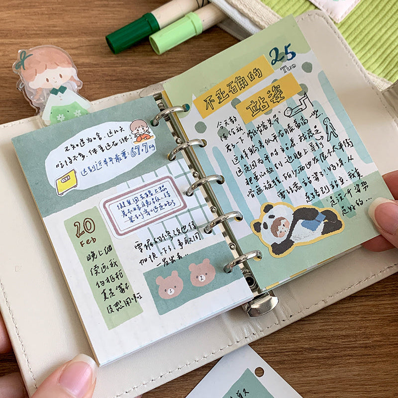 Molinta - Imagine Yourself in Gray-Green M5 Memo Pad

Enjoy this cute memo pad with 6 different patterns front and back! 4 pages of each pattern.

Specifications: 67mmx105mm
Material: 120g cotton paper

Number of pages: 24
