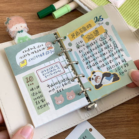 Molinta - Imagine Yourself in Gray-Green M5 Memo Pad

Enjoy this cute memo pad with 6 different patterns front and back! 4 pages of each pattern.

Specifications: 67mmx105mm
Material: 120g cotton paper

Number of pages: 24