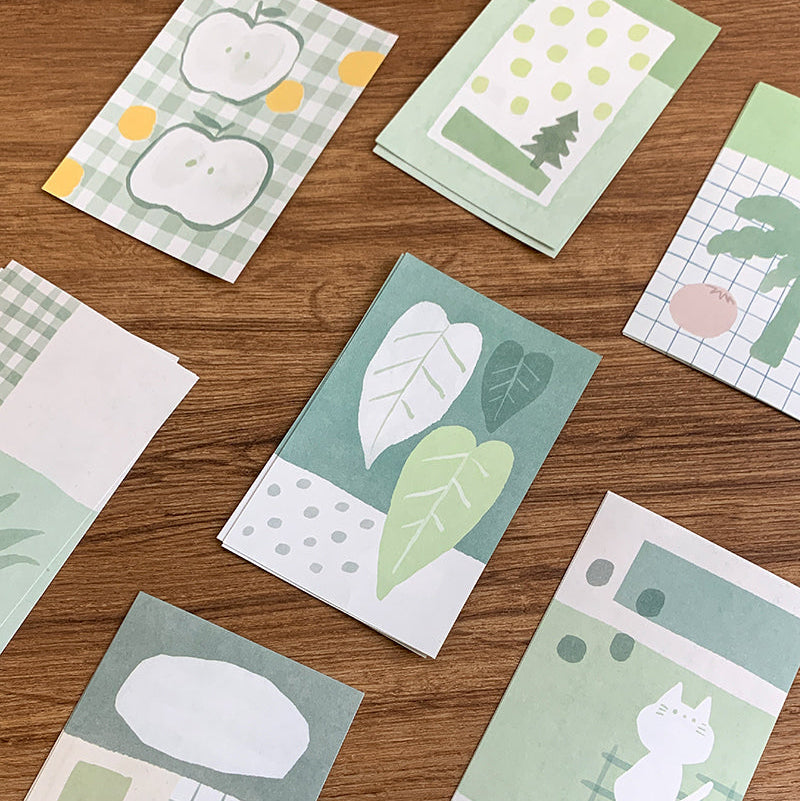 Molinta - Imagine Yourself in Gray-Green M5 Memo Pad

Enjoy this cute memo pad with 6 different patterns front and back! 4 pages of each pattern.

Specifications: 67mmx105mm
Material: 120g cotton paper

Number of pages: 24