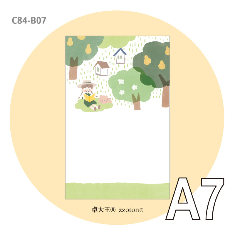 Molinta - In The Woods A7 Memo Pad

Enjoy 20 sheets of this memo pad depicting a serene day in the woods to add to your writing experience!

Specifications: 80mmx120mm
Material: 120g white kraft paper
Number of pages: 20