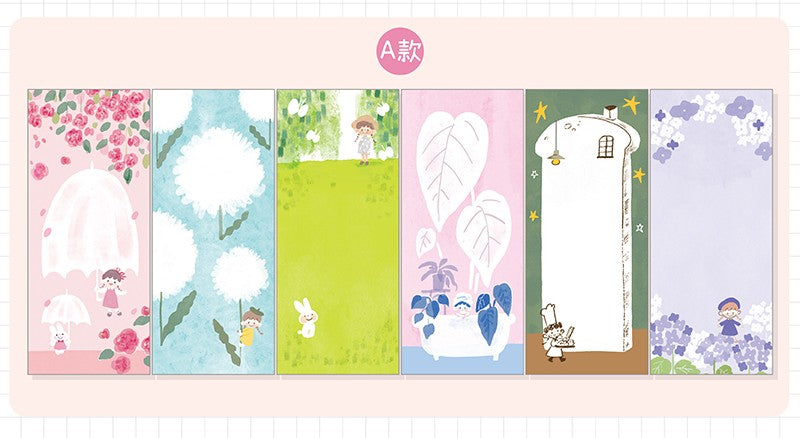 Molinta - Long Sticky Notes A

Take notes or decorate your planner with this cute sticky note set! This set includes 6 different patterns!

48mm x 105mm
120g white kraft paper
48 sheets - 6 different patterns within the sticky note pad
