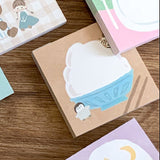 Molinta - Rice Sticky Notes

Take notes or decorate your planner with this cute sticky note set! Perfect for jotting quick reminders, marking pages, or decorating your journal, this petite sticky note pad brings adorable vibes to your everyday stationery routine.

With 12 different designs to choose from, you can pick your favorites or collect the whole set.

50mm x 50mm (Approx 2in x 2in)
120g white kraft paper
50 pages

Includes 1 pattern