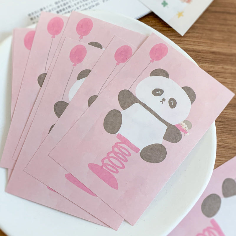 Molinta - Spring Panda A7 Memo Pad

Enjoy 20 sheets of this panda on a spring memo pad to add to your writing experience!

Specifications: 80mmx120mm
Material: 120g white kraft paper
Number of pages: 20