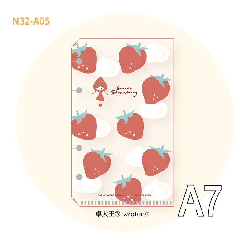 Molinta - Sweet Strawberry A7 Loose Leaf Storage Folder

Store all your little vinyl stickers, sticker flakes, memo sheets, and scraps used for journaling in this folder and retrieve it whenever you need conveniently in your binder!

Specifications: 80mmx125mm
Material: Cast PP