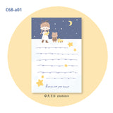 Molinta - Under the Moon A7 Notepad

Enjoy 50 sheets of this adorable design of stars and moonlight in a notepad! It can be personalized with hole punches to add to your binder or be pasted in your notebook to brighten up your pages.

Specifications: 80mmx120mm
Material: 100g white kraft paper
Number of pages: 50