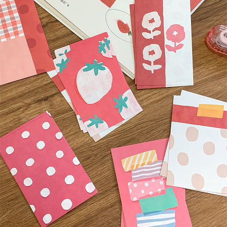 Molinta - Warm Red A7 Memo Sheets

Enjoy these cute memo sheets with 6 different patterns front and back! 4 pages of each pattern.

Specifications: 80mmx120mm
Material: 120g cotton paper

Number of pages: 24